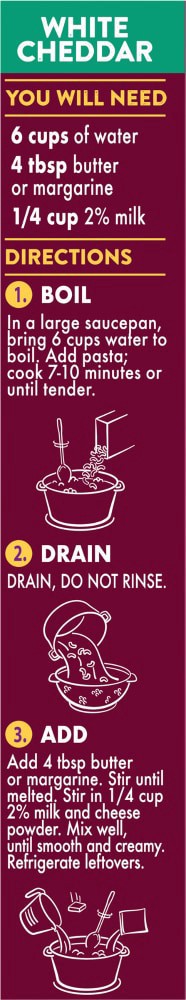 slide 6 of 6, Kroger White Cheddar Mac And Cheese - 7.3 oz, 7.3 oz