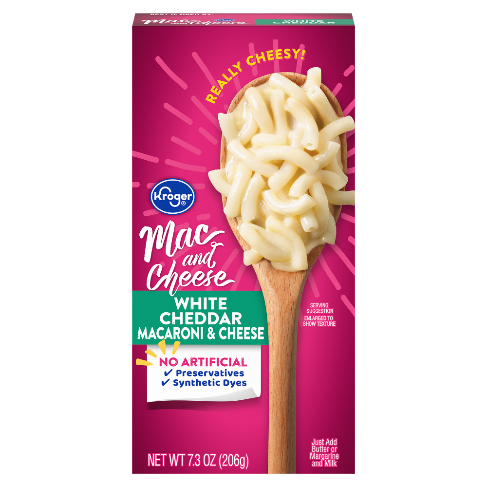 slide 1 of 6, Kroger White Cheddar Mac And Cheese - 7.3 oz, 7.3 oz