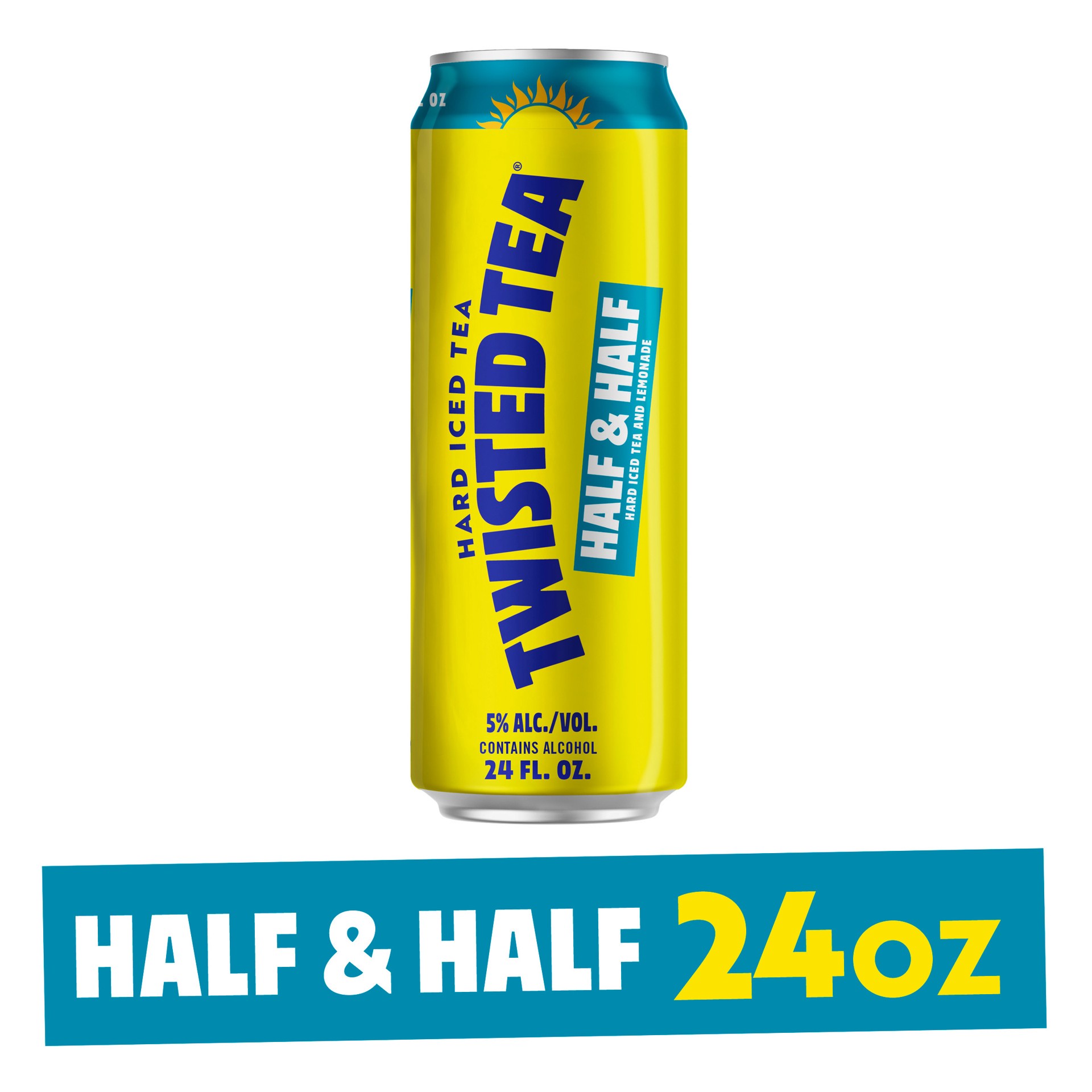 slide 1 of 8, Twisted Tea Half & Half, Hard Iced Tea (24 fl. oz. Can), 24 oz