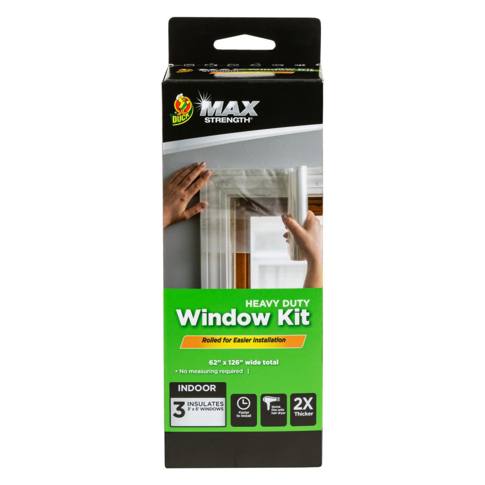 slide 2 of 2, Duck Max Strength Indoor Heavy Duty Window Kit, 1 ct