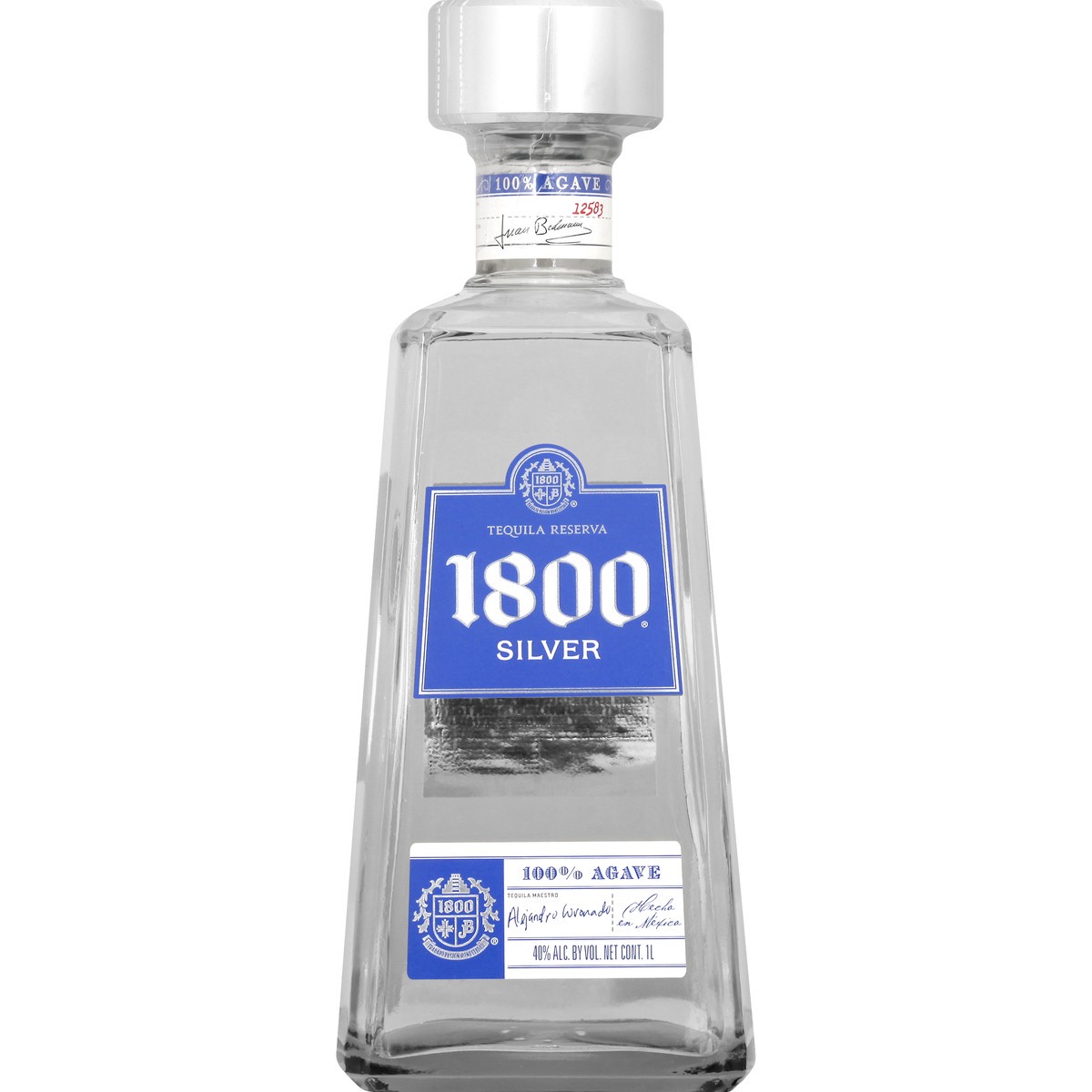 slide 1 of 5, 1800 Silver Tequila 1 lt, 1 L