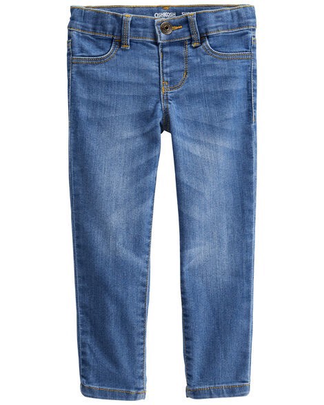 slide 1 of 2, Oshkosh Baby Medium Blue Wash Super Skinny-Leg Jeans - 18M, 1 ct