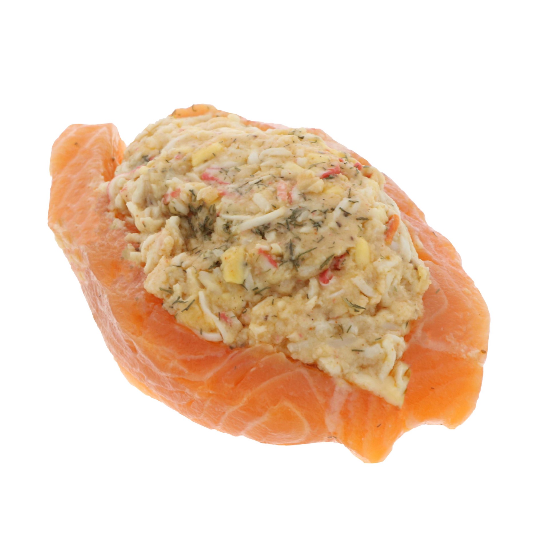 slide 1 of 1, H-E-B Seafood Stuffed Salmon, 8 oz