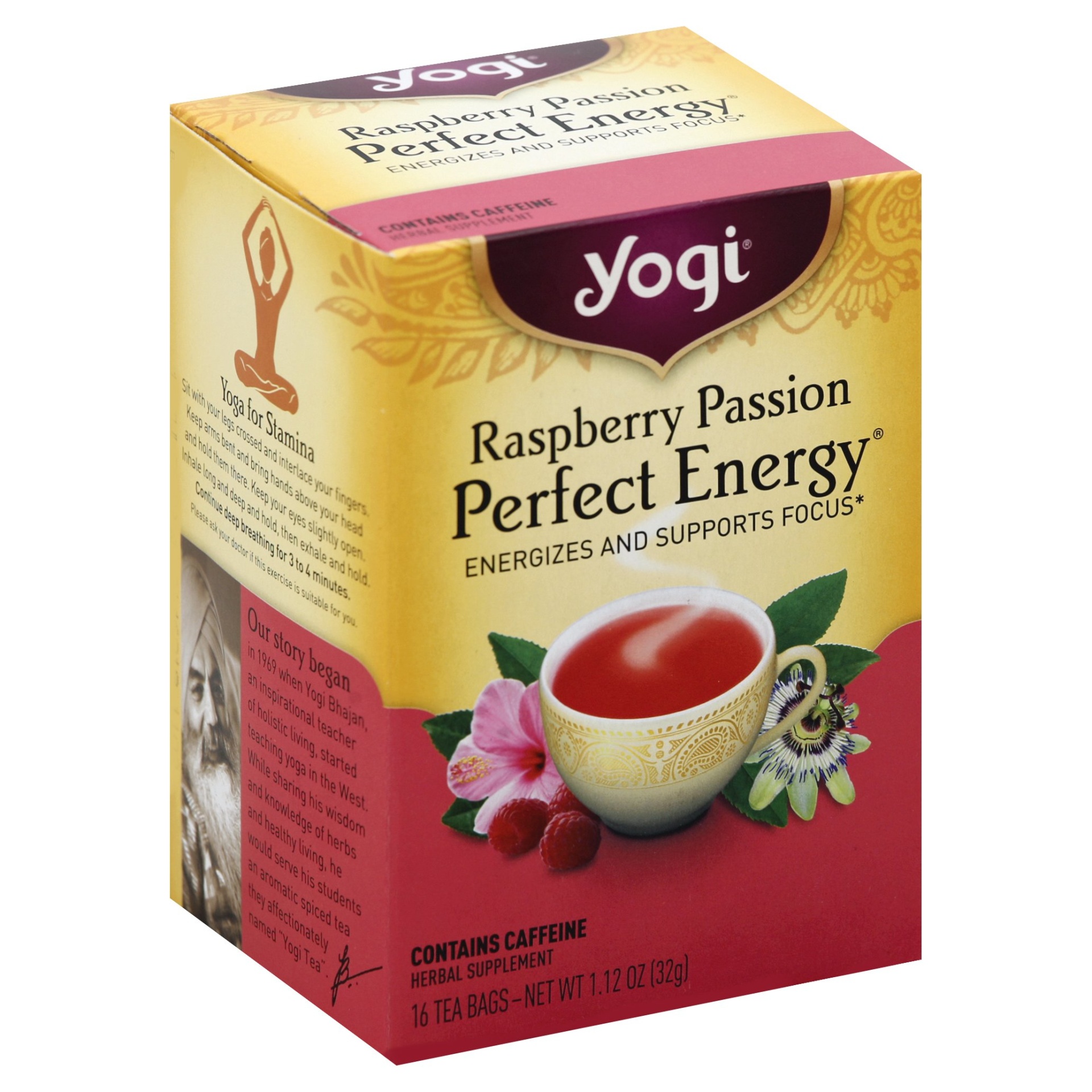 slide 1 of 1, Yogi Raspberry Passion Perfect Energy Tea, 16 ct