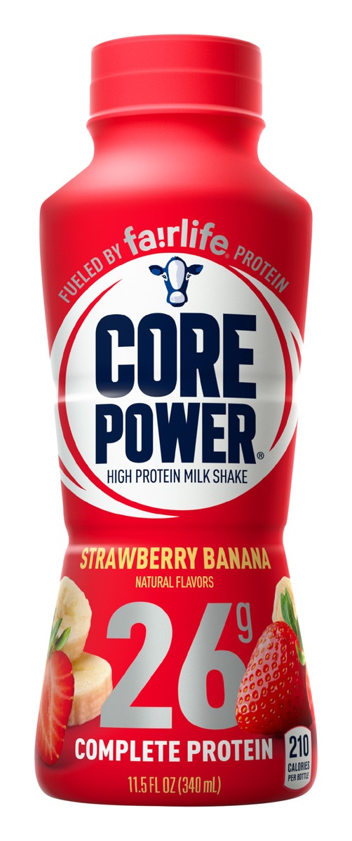 slide 1 of 7, Core Power Strawberry Banana Protein Shake, 11.5 fl oz