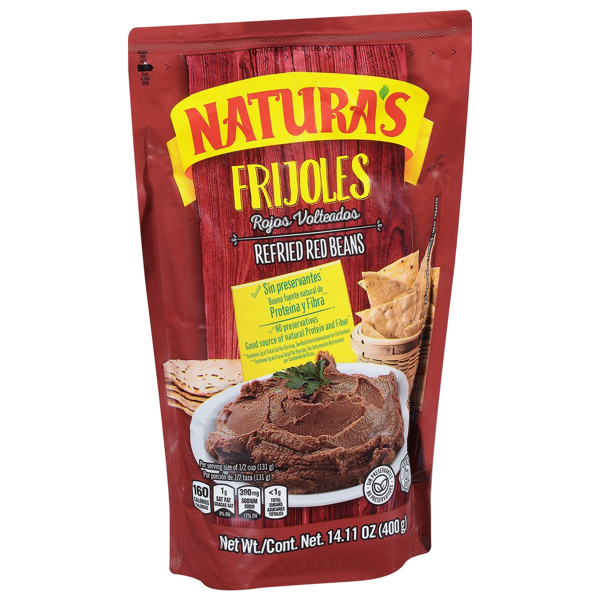 slide 2 of 9, Natura's Refried Red Beans 14.11 oz, 14.11 oz