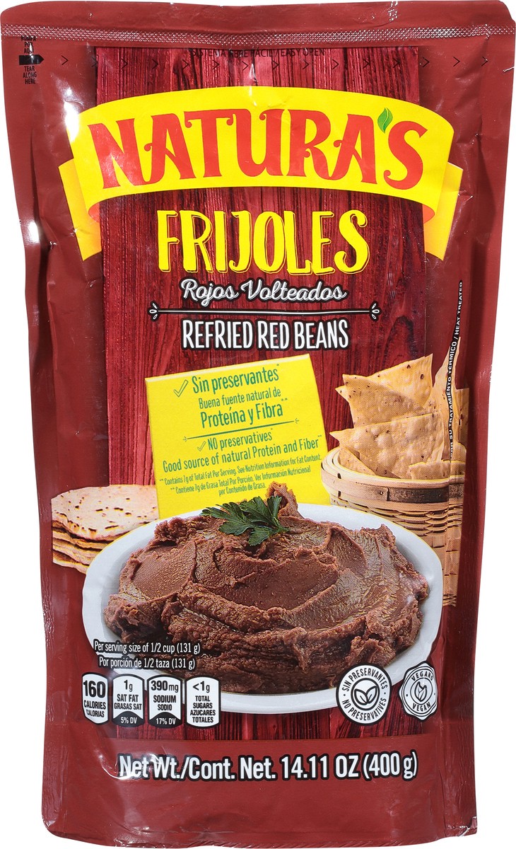 slide 4 of 9, Natura's Refried Red Beans 14.11 oz, 14.11 oz