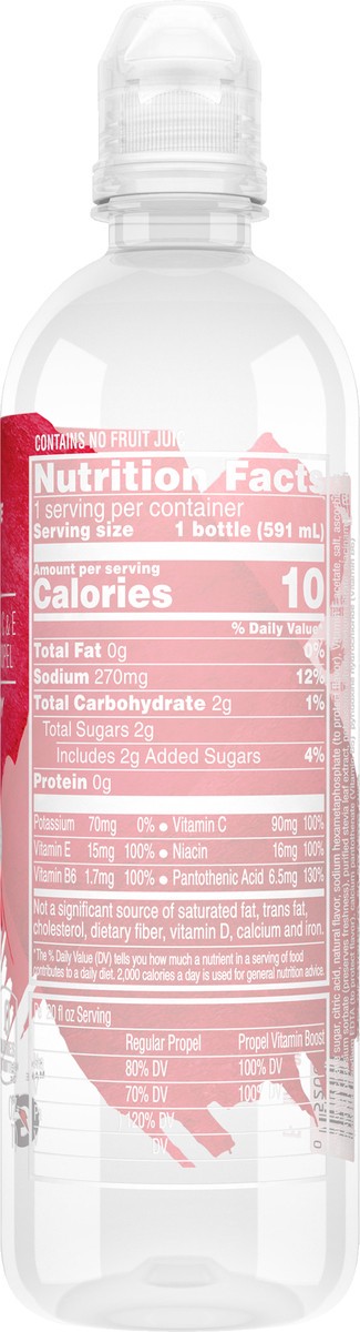 slide 2 of 3, Propel Vitamin Boost Strawberry Raspberry Electrolyte Water Beverage 20 oz, 20 fl oz