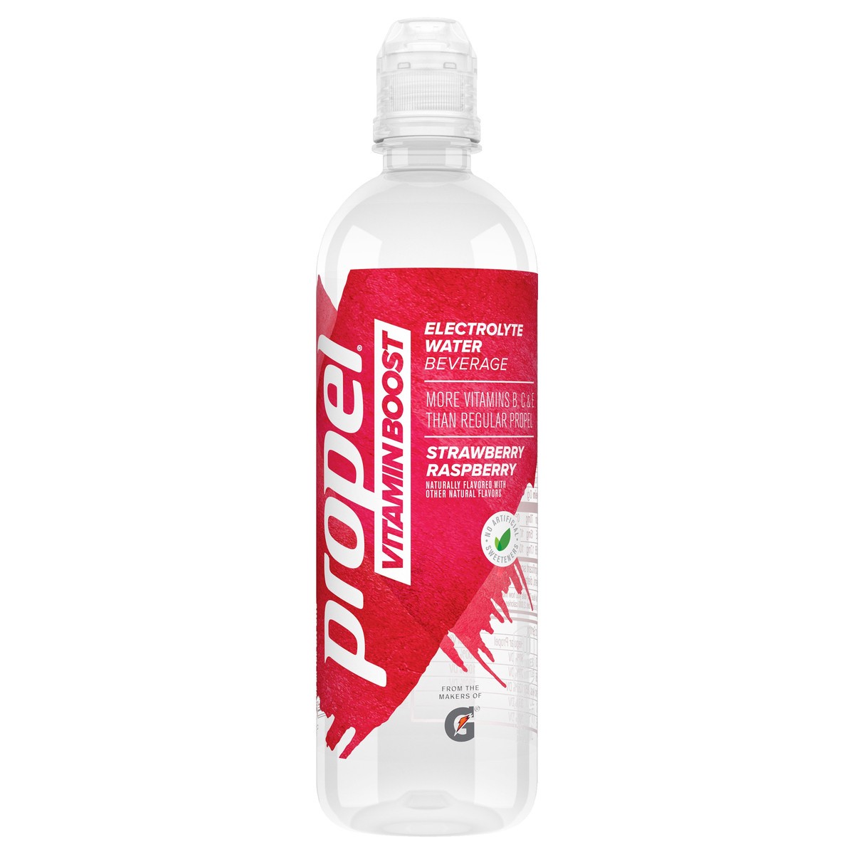 slide 1 of 3, Propel Vitamin Boost Strawberry Raspberry Electrolyte Water Beverage 20 oz, 20 fl oz