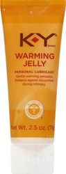 K-Y Warming Jelly Lube, Sensorial Personal Lubricant, Glycol Based Formula, Safe to Use with Latex Condoms, For Men, Women and Couples, 2.5 FL OZ