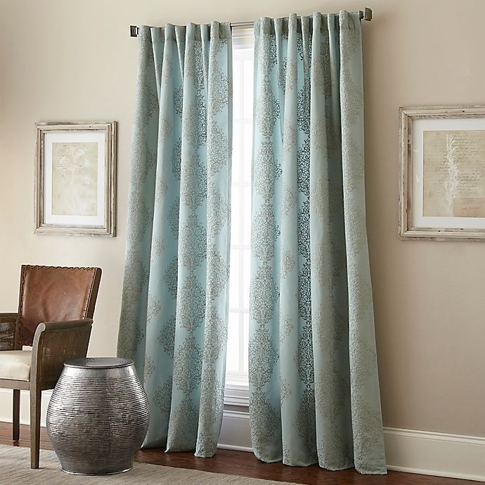 slide 1 of 1, Baxton Studio Talia Rod Pocket/Back Tab Window Curtain Panel - Spa, 84 in