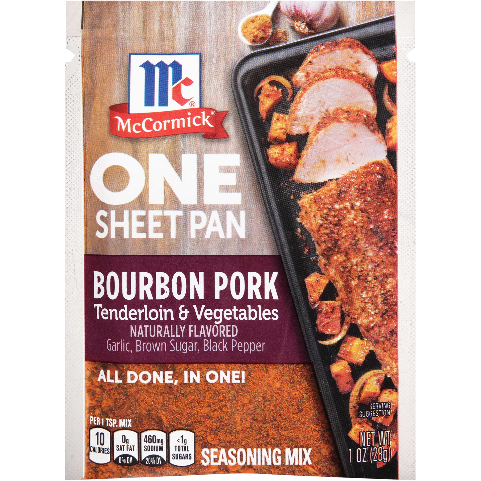 slide 1 of 7, McCormick ONE Bourbon Pork Tenderloin Sheetpan Seasoning Mix - 1oz, 1 oz