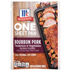 McCormick Bourbon Pork Tenderloin & Vegetables One Sheet Pan Seasoning Mix, 1.0 oz