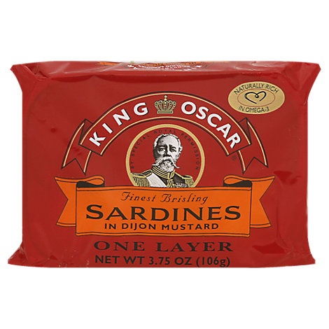 slide 1 of 1, King Oscar Sardines In Dijon Mustard One Layer Can, 3.75 oz