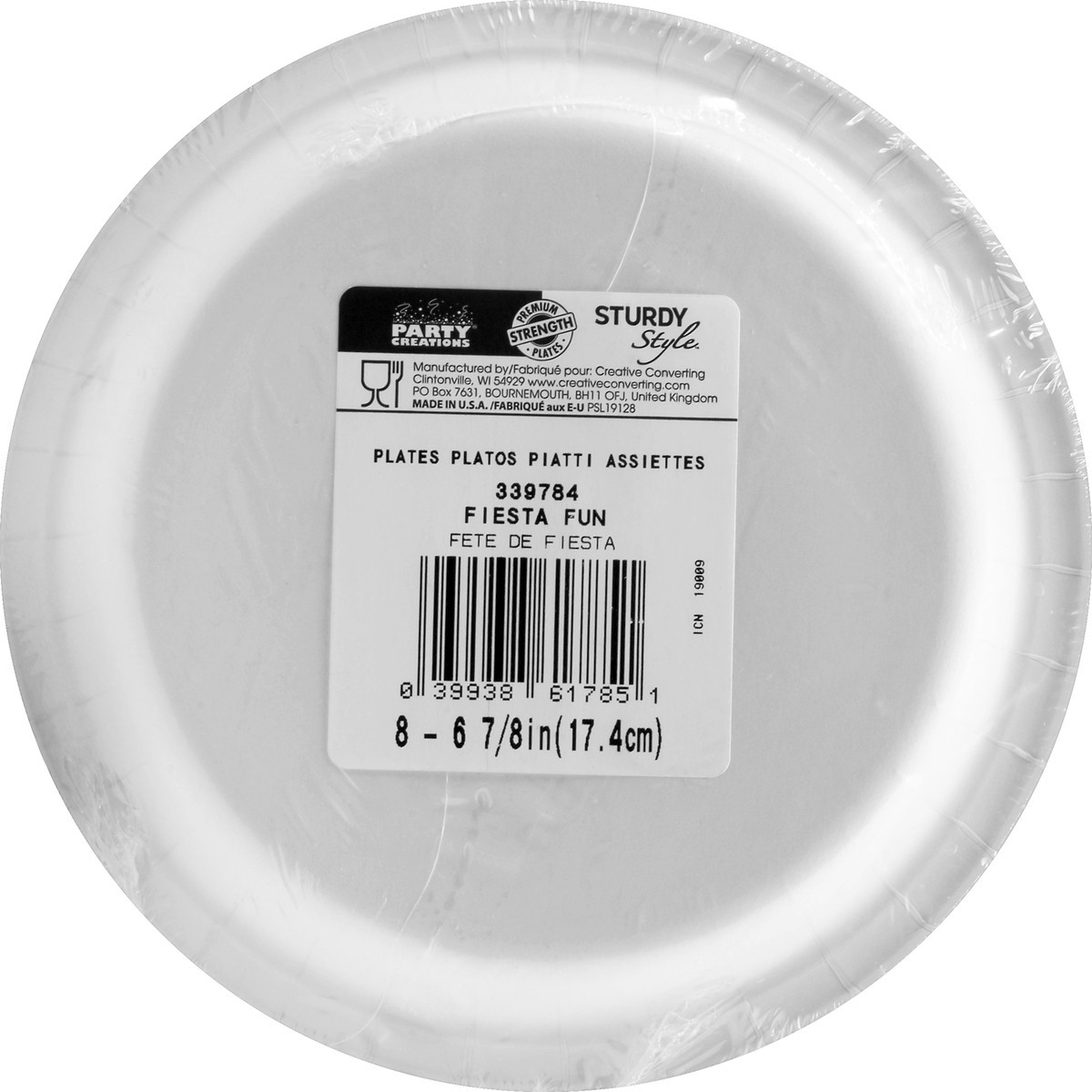slide 2 of 6, Party Creations Creative Converting Fiesta Fun 7 Inch Plate, 8 ct
