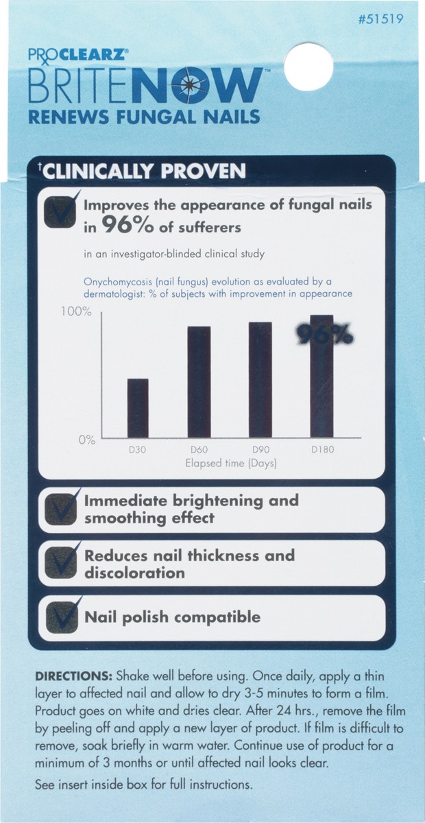 slide 7 of 12, Pro Clearz BriteNow Nail Treatment 0.5 fl oz, 0.5 fl oz