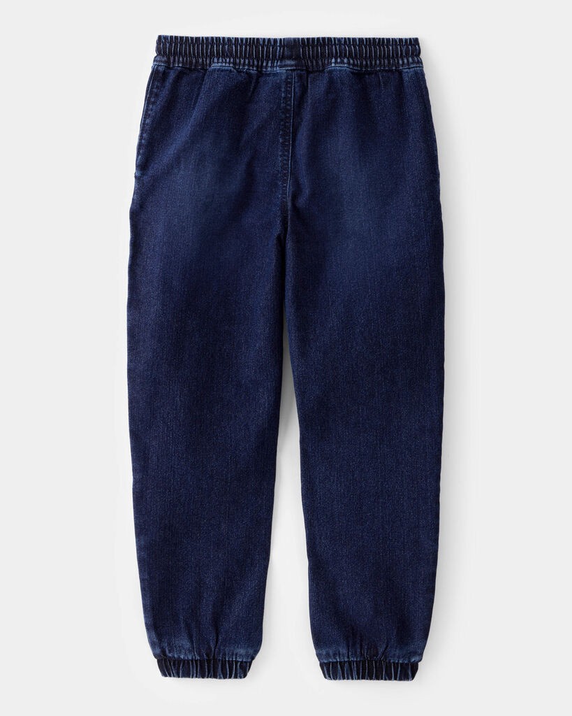 slide 3 of 3, Oshkosh Kid Tapered Iconic Denim Drawstring Joggers - Indigo Wash Indigo Ozone Wash 10, 1 ct