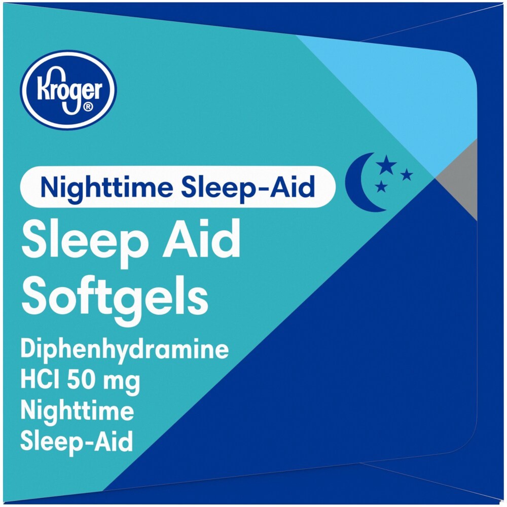 slide 2 of 6, Kroger Maximum Strength Nighttime Sleep-Aid Liquid Filled Softgels, 32 ct