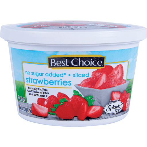 slide 1 of 1, Best Choice Sliced Strawberries with Splenda, 15 oz