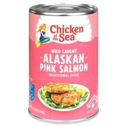 Chicken of the Sea Wild Caught Alaskan Pink Salmon, Traditional Style 14.75 oz