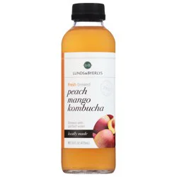 Lunds & Byerlys Peach Mango Kombucha 16 fl oz
