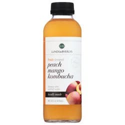 Lunds & Byerlys Peach Mango Kombucha 16 fl oz