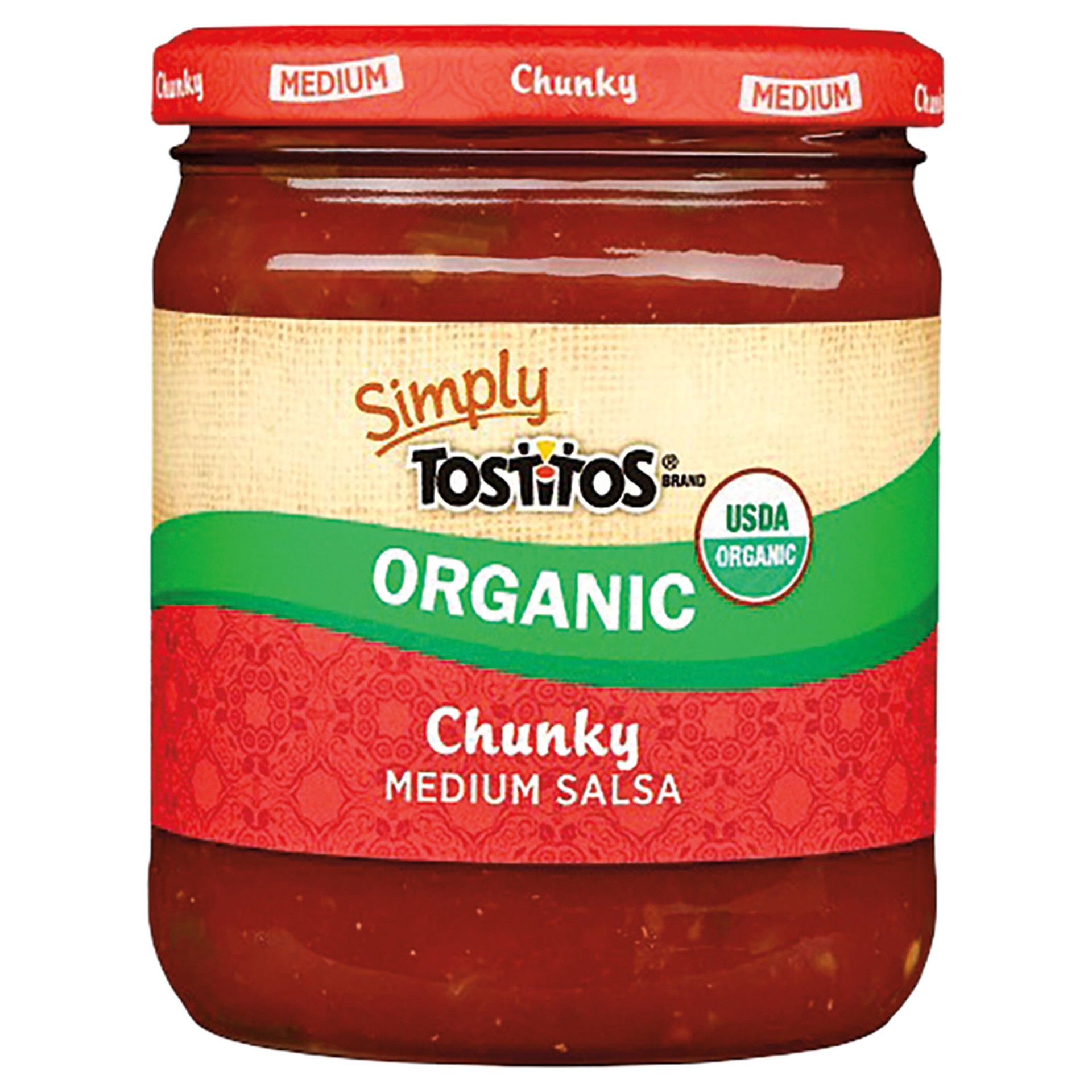 slide 1 of 1, Tostitos Chunky Medium Salsa Simply Organic, 15.5 oz