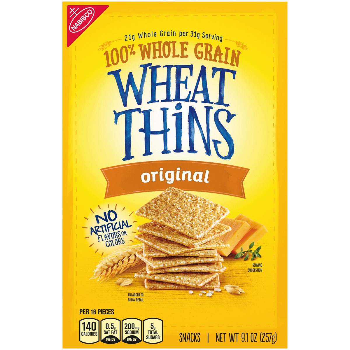 slide 1 of 4, Wheat Thins Nabisco Wheat Thins Original Snacks 9.1 oz. Box, 9.1 oz