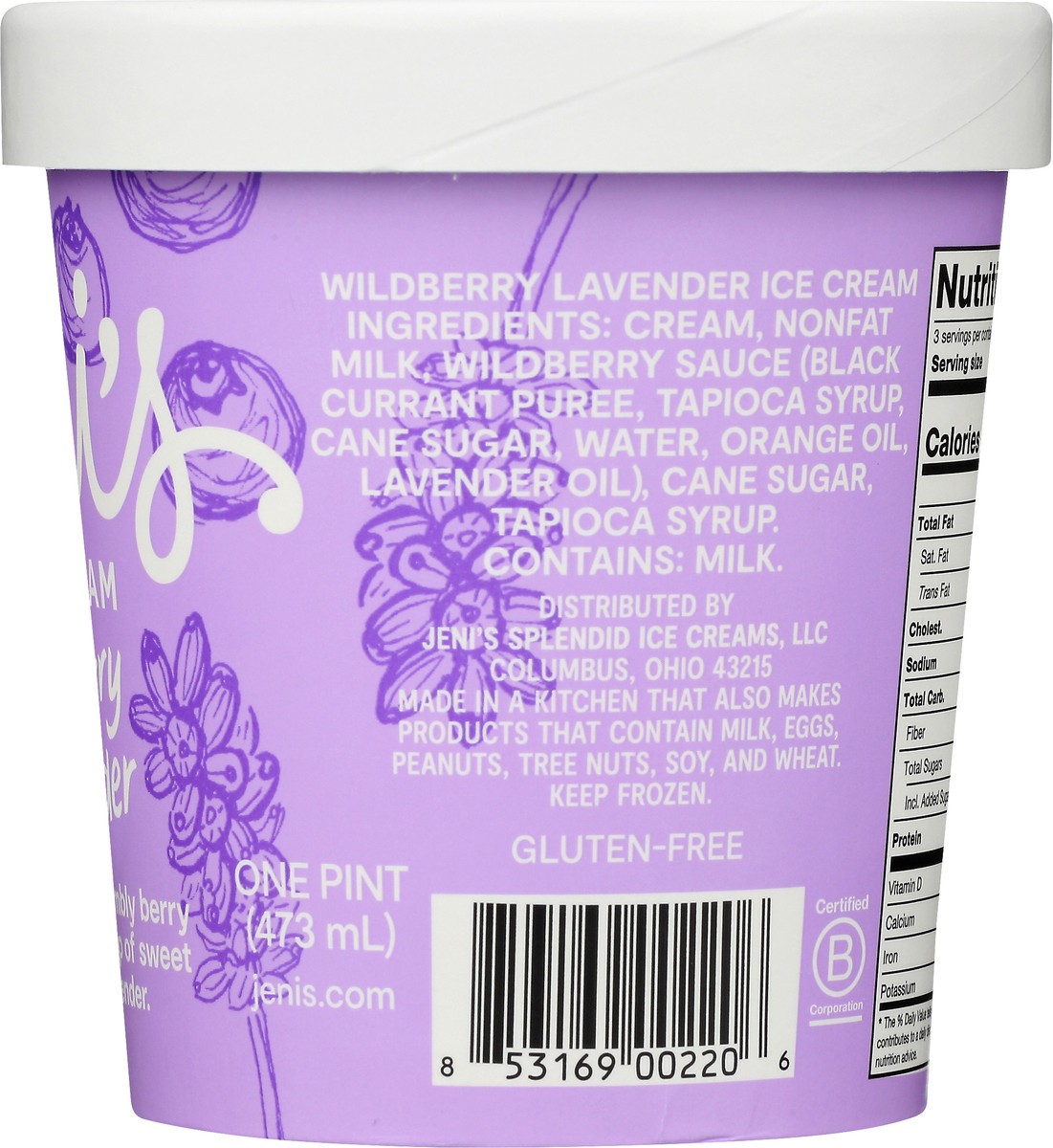 slide 6 of 9, Jeni's Wildberry Lavender Ice Cream 1 pt, 1 pint