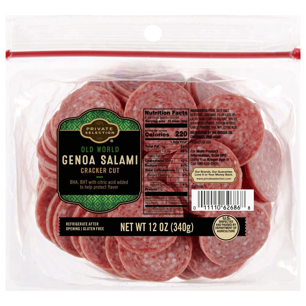 slide 2 of 2, Private Selection Old World Genoa Salami Cracker Cut, 12 oz