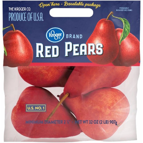 slide 2 of 2, Kroger Red Pears Pouch, 2 lb