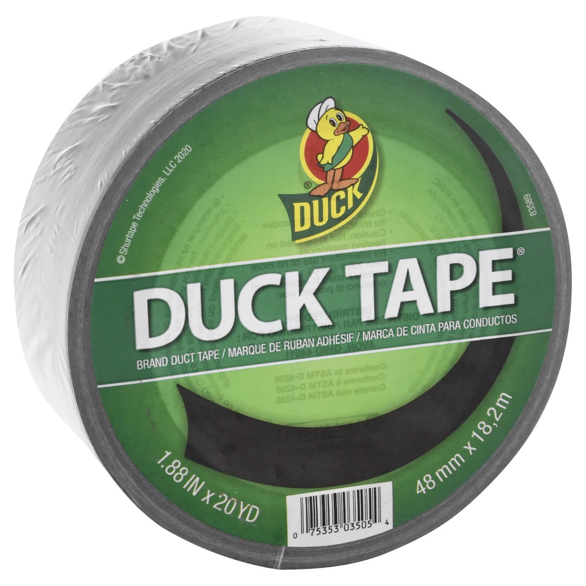 slide 2 of 9, Duck 1.88" x 20yd Duct Industrial Tape Black, 20 yd