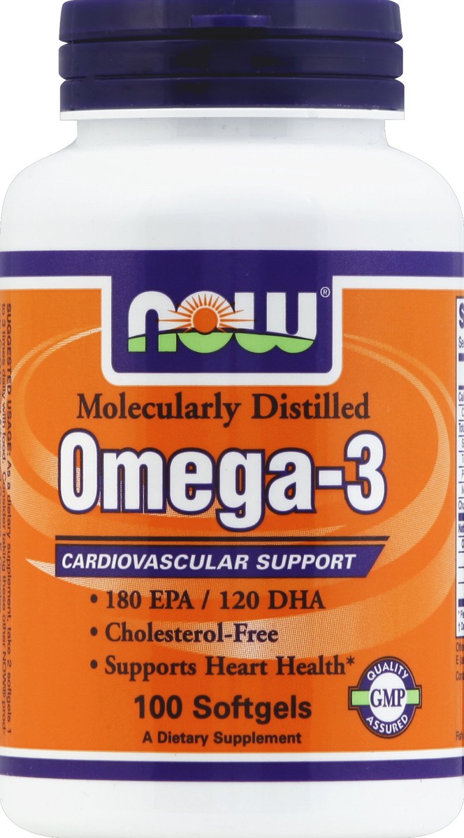 slide 2 of 3, NOW Foods Now Omega-3, 100 ct; 1000 mg