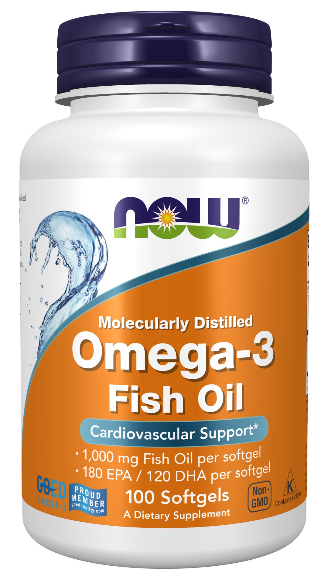 slide 1 of 3, NOW Foods Now Omega-3, 100 ct; 1000 mg