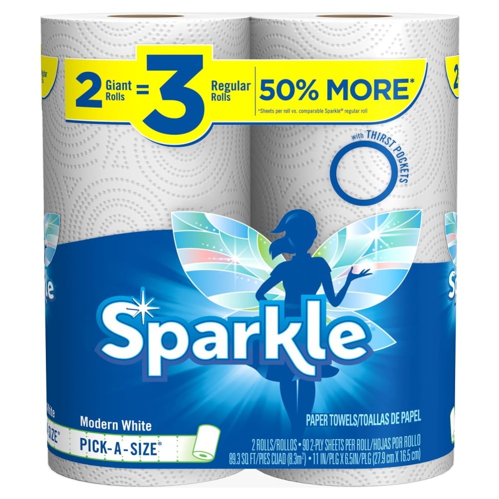 slide 1 of 1, Sparkle Modern White Pick-a-size Giant Paper Towels, 2 ct