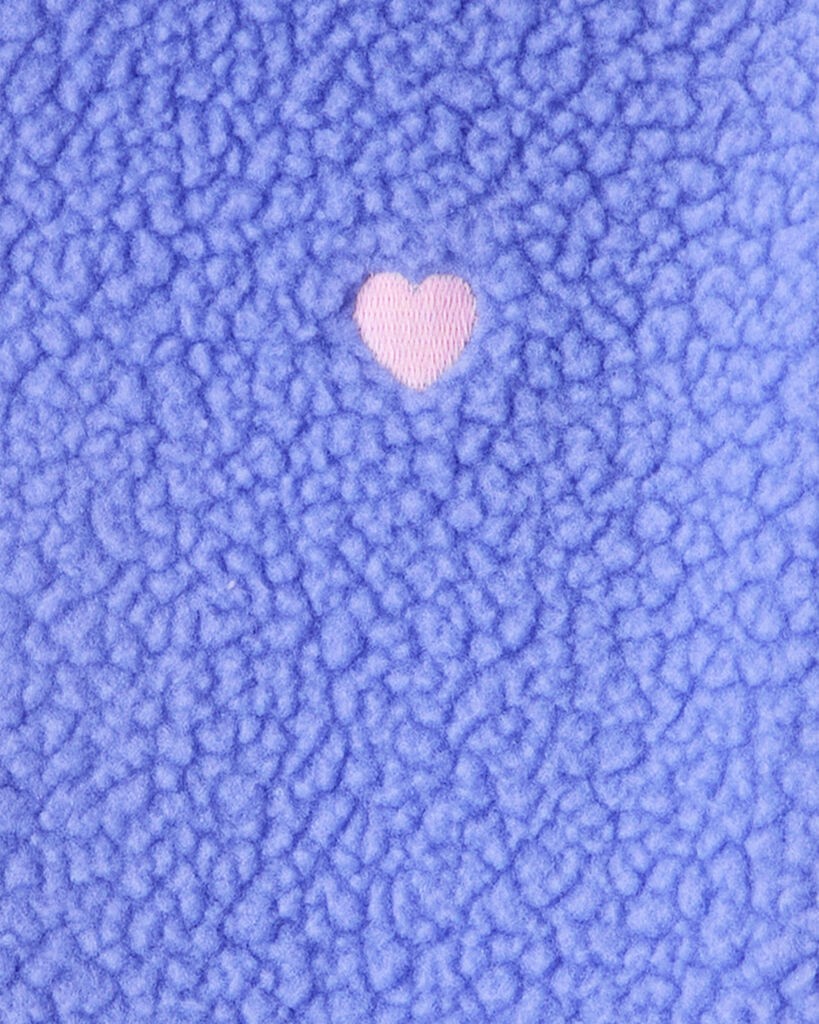 slide 2 of 3, Oshkosh Girls Microfleece Long-Sleeve Zip-Up Jacket - Blue Blue 5, 1 ct