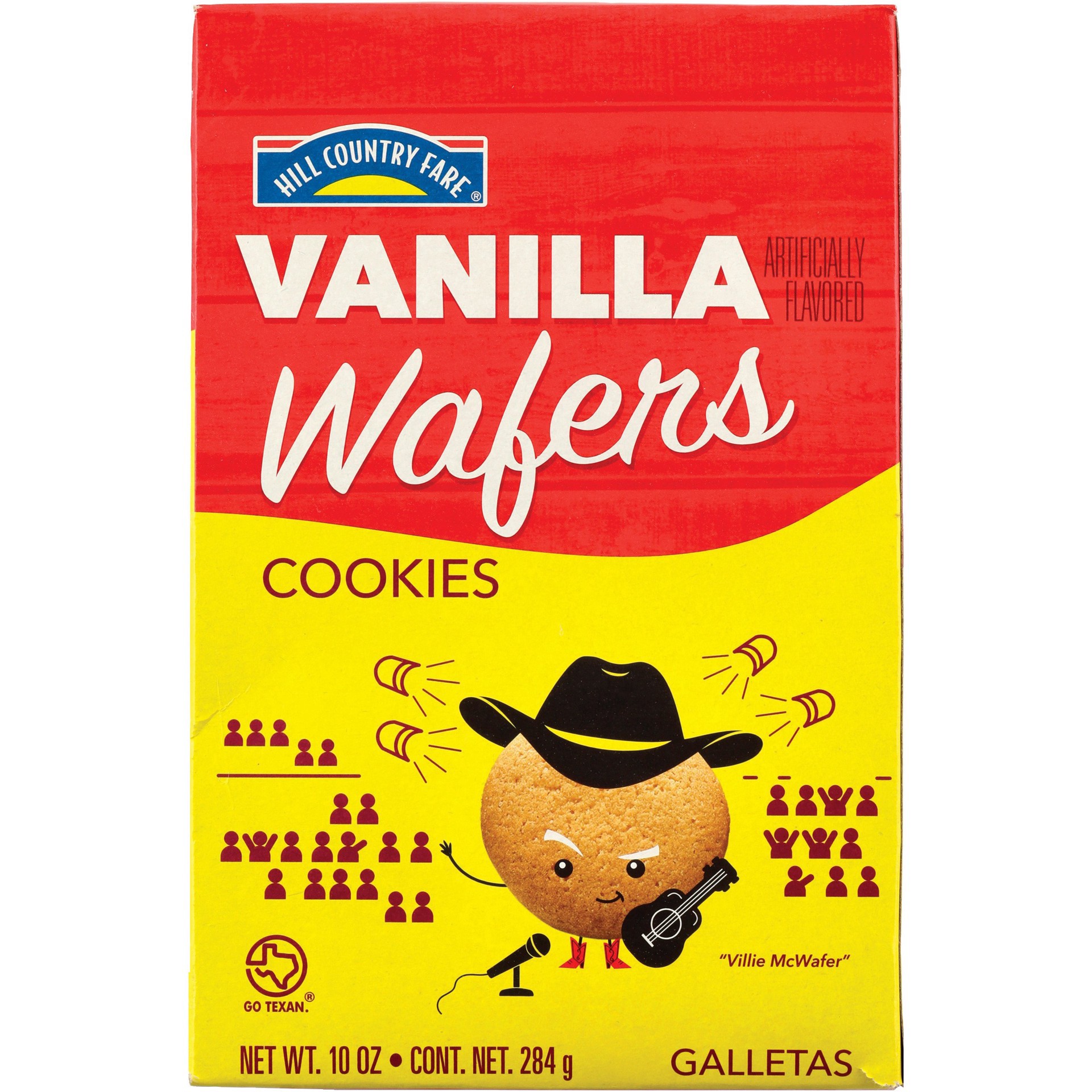 slide 1 of 1, Hill Country Fare Vanilla Wafers Cookies, 10 oz