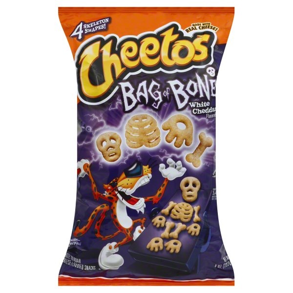 slide 1 of 6, Cheetos Bag of Bones White Cheddar Cheese Flavored Snacks, 8 oz