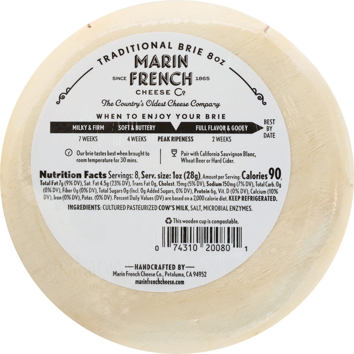 slide 4 of 9, Marin French Traditional Brie Cheese, 8 oz