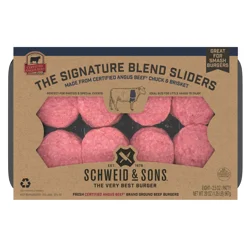 Schweid & Sons Certified Angus Beef The Signature Blend 2.5 oz Sliders