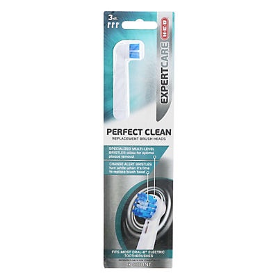 slide 1 of 1, H-E-B Expert Care Perfect Clean Replacement Brush Heads, 3 ct