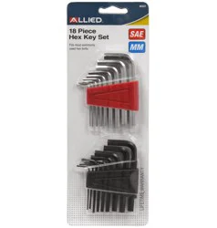 Allied Hex Key Set - Silver/Black/Red