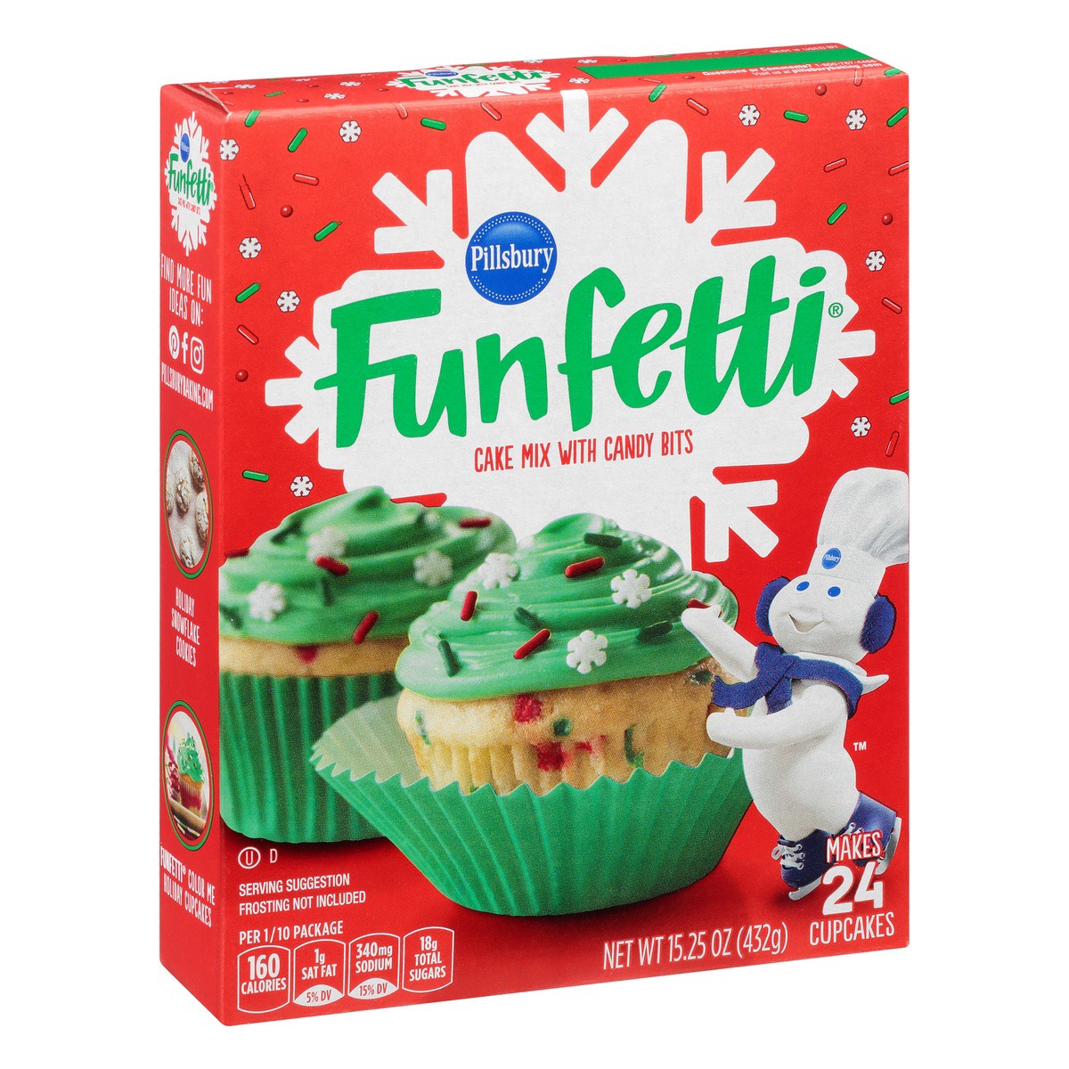 slide 6 of 9, Pillsbury Holiday Funfetti Cake, 15.25 oz