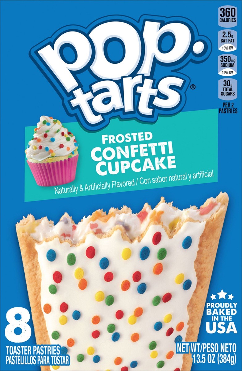 slide 7 of 13, Pop-Tarts Toaster Pastries, Frosted Confetti Cupcake, 13.5 oz, 4 Count, 13.5 oz