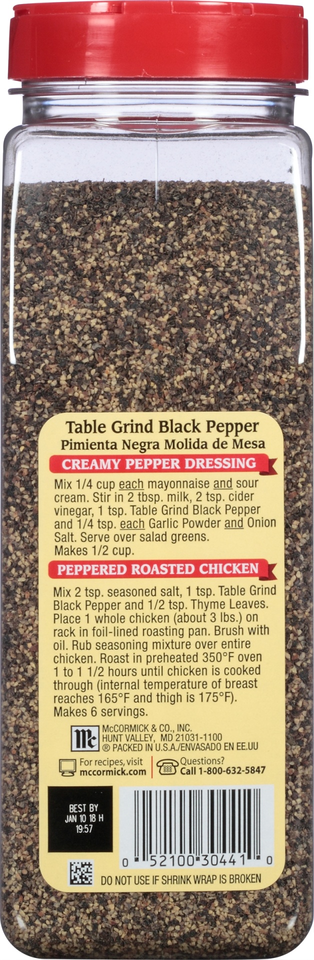 slide 6 of 6, McCormick Table Grind Black Pepper, 18 oz