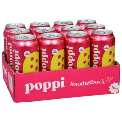 Poppi Strawberry Lemon Prebiotic Soda 12 - 16 fl oz Cans