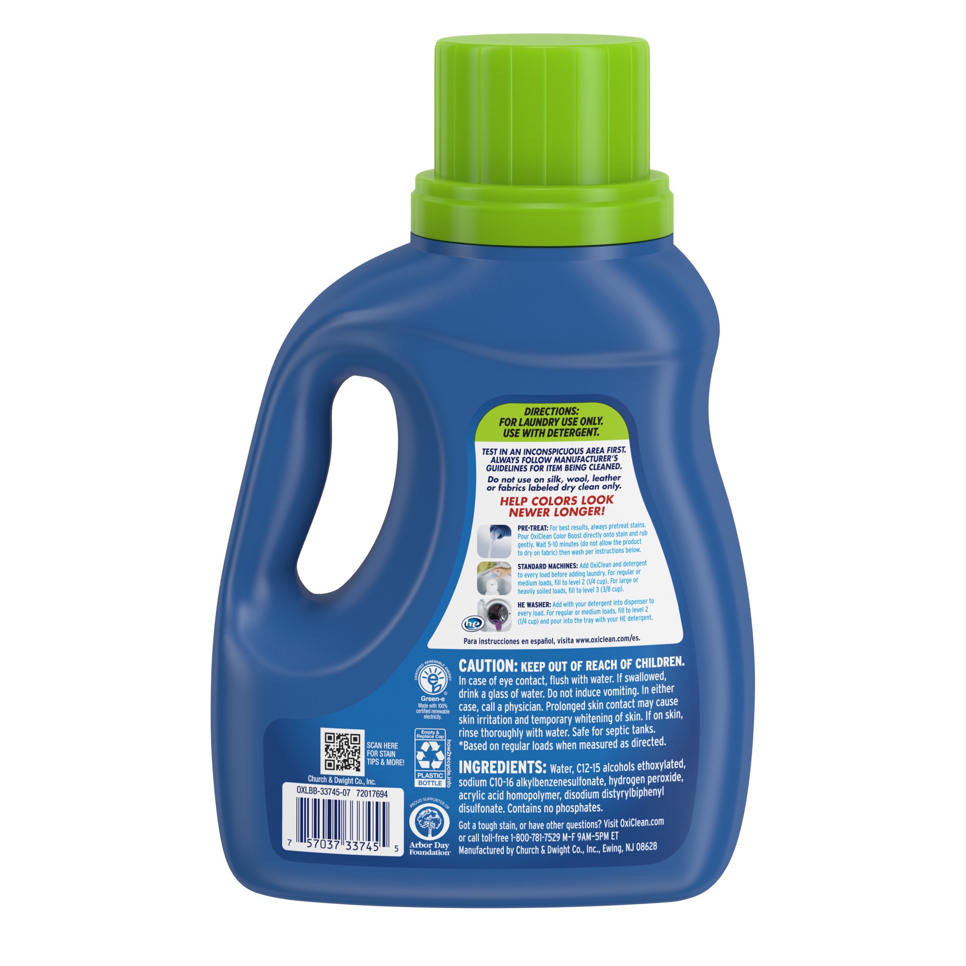 slide 5 of 5, Oxi-Clean Color Boost Color Brightener plus Stain Remover Liquid FREE 45oz, 45 fl oz