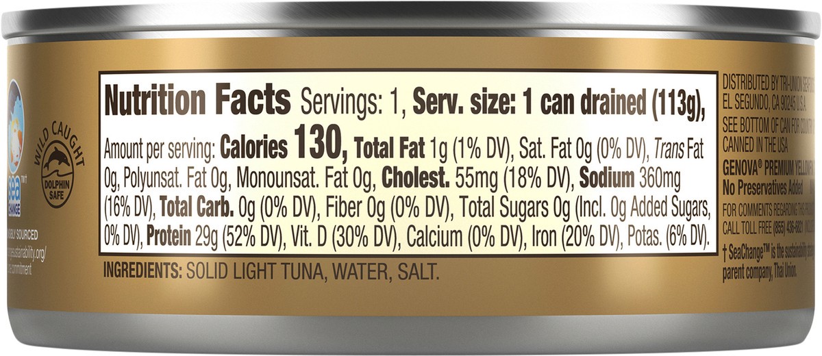 slide 3 of 8, Genova Premium Yellowfin Tuna in Water with Sea Salt 5 oz, 5 oz