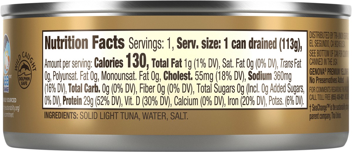 slide 4 of 8, Genova Premium Yellowfin Tuna in Water with Sea Salt 5 oz, 5 oz