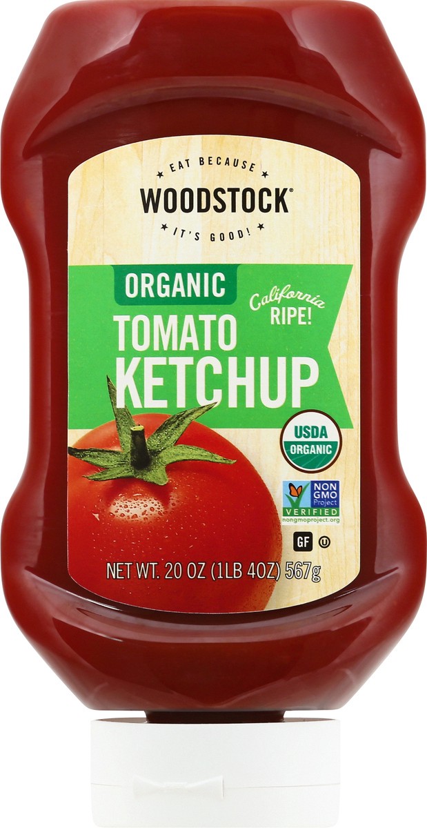 slide 12 of 13, Woodstock Ketchup Squeeze Org, 20 oz